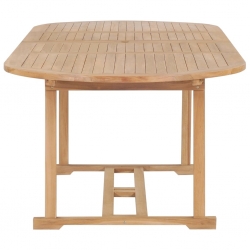 9-cz. zestaw mebli do ogrodu, 180-280x100x75 cm, drewno tekowe