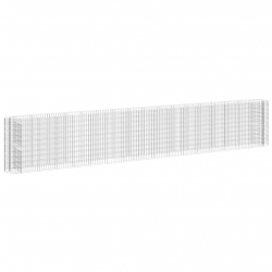 Podwyższona donica gabionowa galwanizowane żelazo 610x50x100 cm