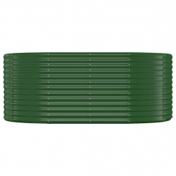 Donica ogrodowa, malowana proszkowo stal, 175x100x68 cm zielona