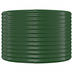 Donica ogrodowa, malowana proszkowo stal, 249x100x68 cm zielona