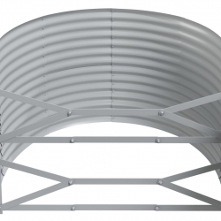Donica ogrodowa, malowana proszkowo stal, 249x100x68 cm zielona