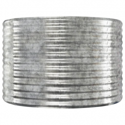 Donica ogrodowa, malowana proszkowo stal, 249x100x68 cm srebrna