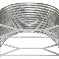 Donica ogrodowa, malowana proszkowo stal, 249x100x68 cm srebrna