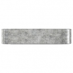 Donica ogrodowa, malowana proszkowo stal 322x100x68 cm, srebrna