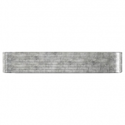 Donica ogrodowa, malowana proszkowo stal 396x100x68 cm, srebrna