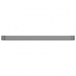 Donica ogrodowa, malowana proszkowo stal, 544x100x36 cm, szara