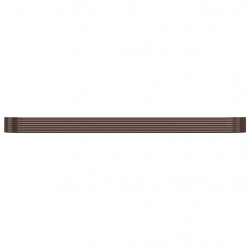 Donica ogrodowa, malowana proszkowo stal, 544x100x36 cm, brąz