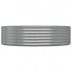 Donica ogrodowa, malowana proszkowo stal, 140x140x36 cm, szara