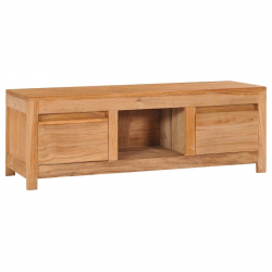Szafka pod telewizor, 100x30x35 cm, lite drewno tekowe