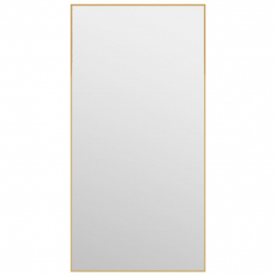Lustro na drzwi, złote, 40x80 cm, szkło i aluminium