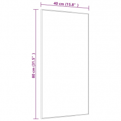Lustro na drzwi, złote, 40x80 cm, szkło i aluminium