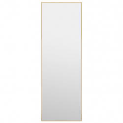 Lustro na drzwi, złote, 40x100 cm, szkło i aluminium