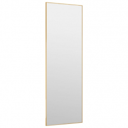 Lustro na drzwi, złote, 40x100 cm, szkło i aluminium