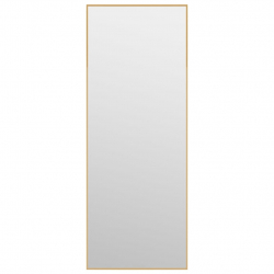 Lustro na drzwi, złote, 30x80 cm, szkło i aluminium