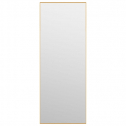 Lustro na drzwi, złote, 30x80 cm, szkło i aluminium