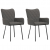 Krzesła stołowe, 2 szt., ciemnoszare, tapicerowane tkaniną