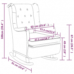 Fotel bujany z podnóżkiem, czarny, obity tkaniną