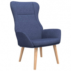 Fotel wypoczynkowy, niebieski, obity tkaniną