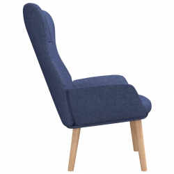 Fotel wypoczynkowy, niebieski, obity tkaniną
