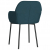 Krzesła stołowe, 2 szt., niebieskie, obite aksamitem