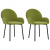 Krzesła stołowe, 2 szt., jasnozielone, obite aksamitem