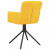 Obrotowe krzesła stołowe, 2 szt., żółte, obite aksamitem