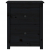 Szafka nocna, czarna, 50x35x61,5 cm, lite drewno sosnowe