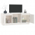 Szafka pod TV, biała, 110,5x35x44 cm, lite drewno sosnowe