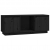 Szafka pod TV, czarna, 110,5x35x44 cm, lite drewno sosnowe