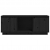 Szafka pod TV, czarna, 110,5x35x44 cm, lite drewno sosnowe