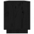 Szafka pod TV, czarna, 110,5x35x44 cm, lite drewno sosnowe