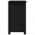Szafka nocna, czarna, 40x35x61,5 cm, lite drewno sosnowe