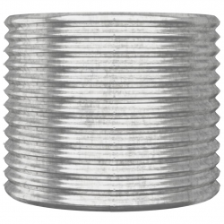 Donica ogrodowa, malowana proszkowo stal, 80x80x68 cm, srebrna