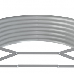 Donica ogrodowa, malowana proszkowo stal, 249x100x36 cm, szara