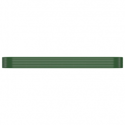 Donica ogrodowa, malowana proszkowo stal, 396x100x36 cm zielona