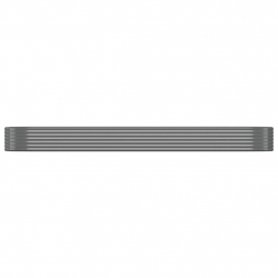 Donica ogrodowa, malowana proszkowo stal, 396x100x36 cm, szara