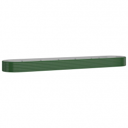 Donica ogrodowa, malowana proszkowo stal, 507x100x36 cm zielona