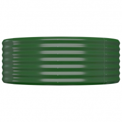 Donica ogrodowa, malowana proszkowo stal, 507x100x36 cm zielona