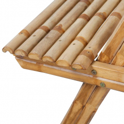 Stół piknikowy, 115x115x81 cm, bambusowy