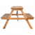 Stół piknikowy, 115x115x81 cm, bambusowy