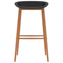 Krzesła barowe, 4 szt., czarne