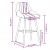 Krzesła barowe, 2 szt., brązowe, obite tkaniną