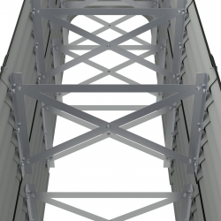 Donica ogrodowa, malowana proszkowo stal, 224x40x68 cm antracyt