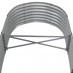 Donica ogrodowa, malowana proszkowo stal, 152x80x36 cm, zielona
