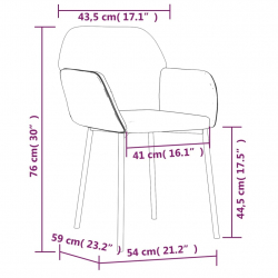 Krzesła stołowe, 2 szt., czarne, tkanina i sztuczna skóra