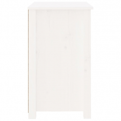 Szafki nocne, 2 szt., białe, 50x35x61,5 cm, lite drewno sosnowe