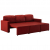 3-osobowa, rozkładana sofa modułowa, czerwona, sztuczna skóra