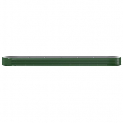 Donica ogrodowa, malowana proszkowo stal, 523x140x36 cm zielona