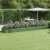 Donica ogrodowa, malowana proszkowo stal, 523x140x36 cm zielona