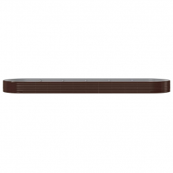 Donica ogrodowa, malowana proszkowo stal, 523x140x36 cm, brąz